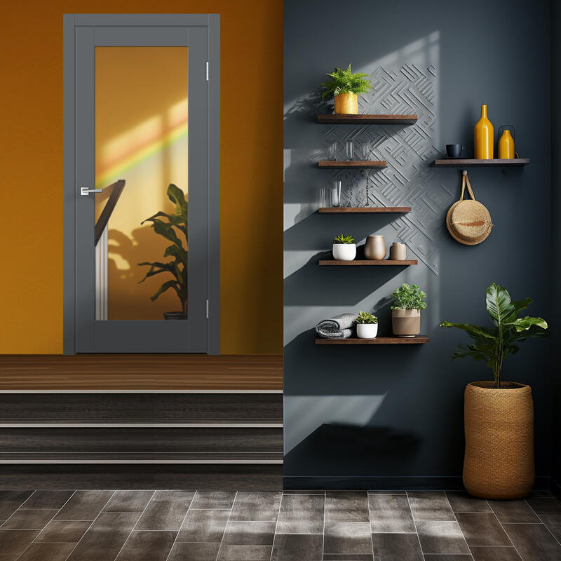 Вулкан, 900х2000, LR, б/врезки замка и петель, филенка+зеркало