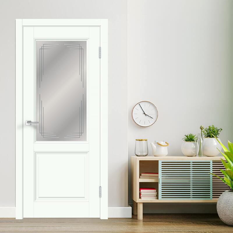 Белый Опал, 800х2000, LR, б/врезки замка и петель, стекло Грани Мателюкс