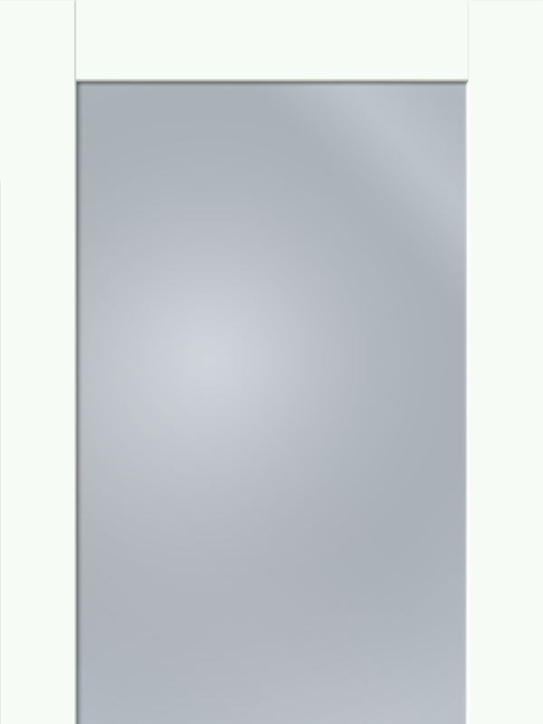 Белый Опал, 800х2000, LR, б/врезки замка и петель, филенка+зеркало