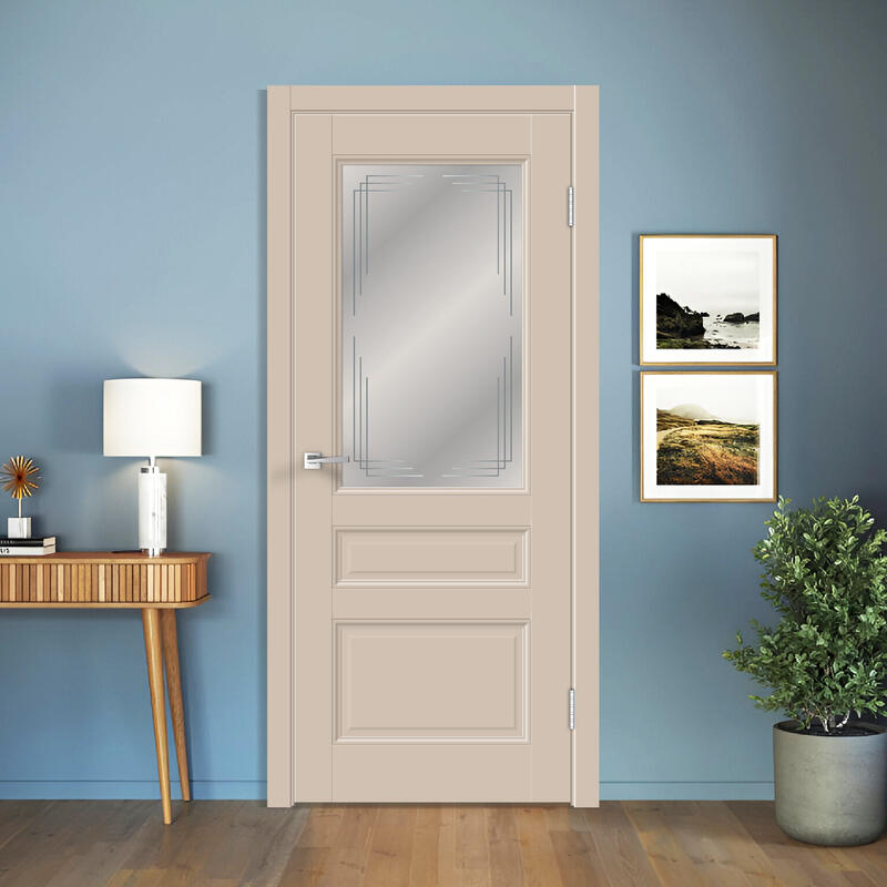 Кварцит, 900х2000, LR, б/врезки замка и петель, стекло Грани Мателюкс