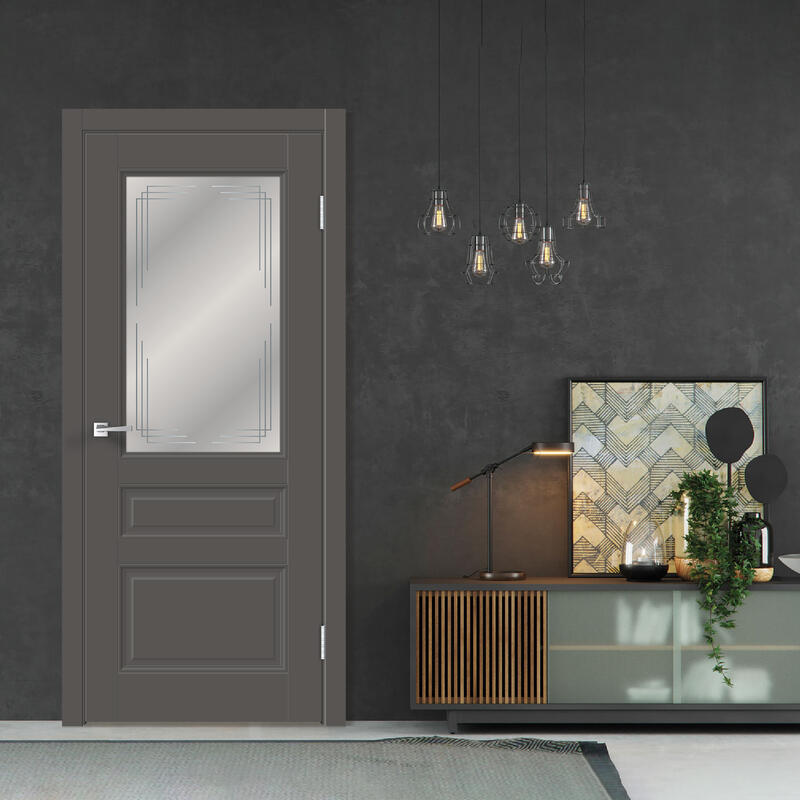 Феникс, 600х2000, LR, б/врезки замка и петель, стекло Грани Мателюкс