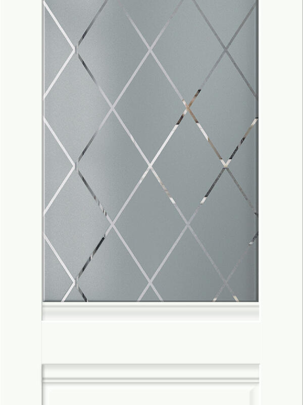 Белый Опал, 600х2000, LR, б/врезки замка и петель, стекло РОМБ светлый