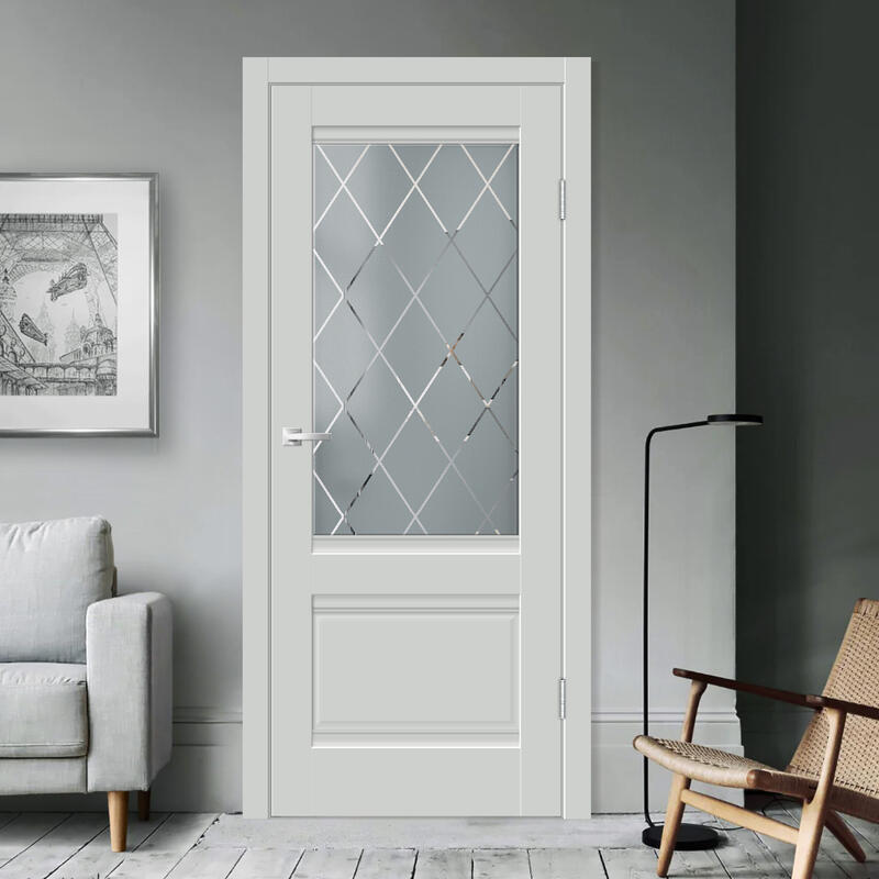 Доломит, 800х2000, LR, б/врезки замка и петель, стекло РОМБ светлый