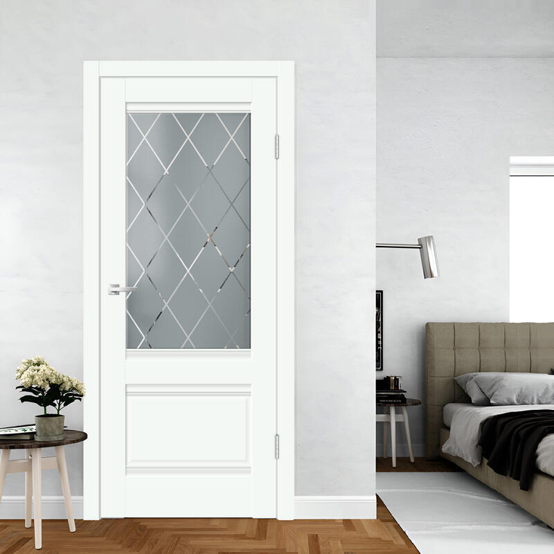 Эльбрус, 700х2000, LR, б/врезки замка и петель, стекло РОМБ светлый