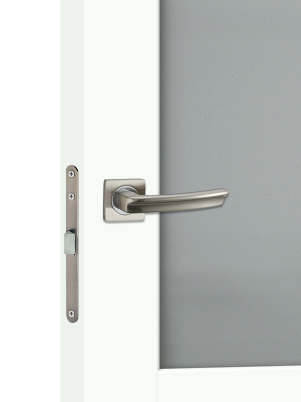 Белый Опал, 600х2000, LR, б/врезки замка и петель, стекло Мателюкс