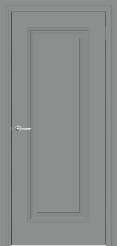 Межкомнатная дверь ЭМАЛЮКС ЛЕДО 1 глухое 4P без притвора Серый агат 900х2000