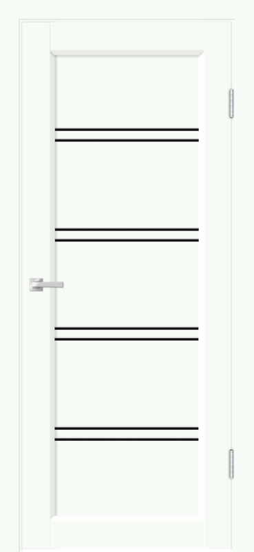 Межкомнатная дверь EMALUX STYLE 4 со стеклом без притвора Белый опал 600х2000