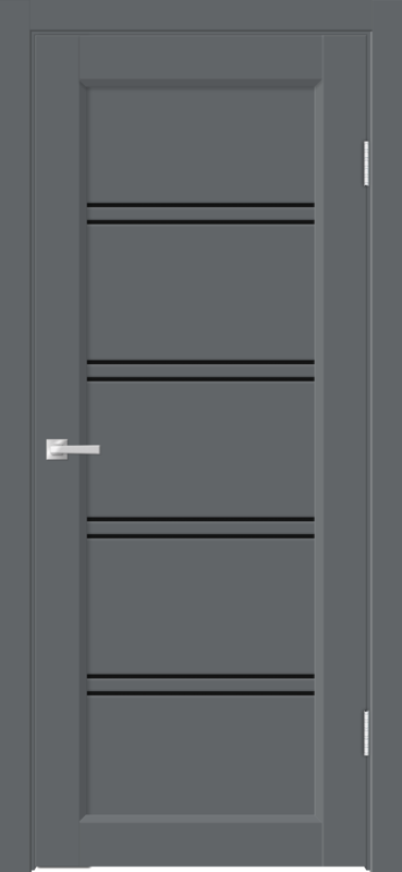 Вулкан, 900х2000, LR, б/врезки замка и петель, стекло Лакобель черное