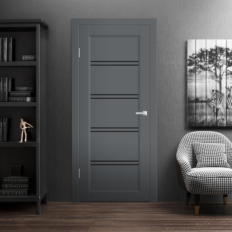 Вулкан, 900х2000, LR, б/врезки замка и петель, стекло Лакобель черное