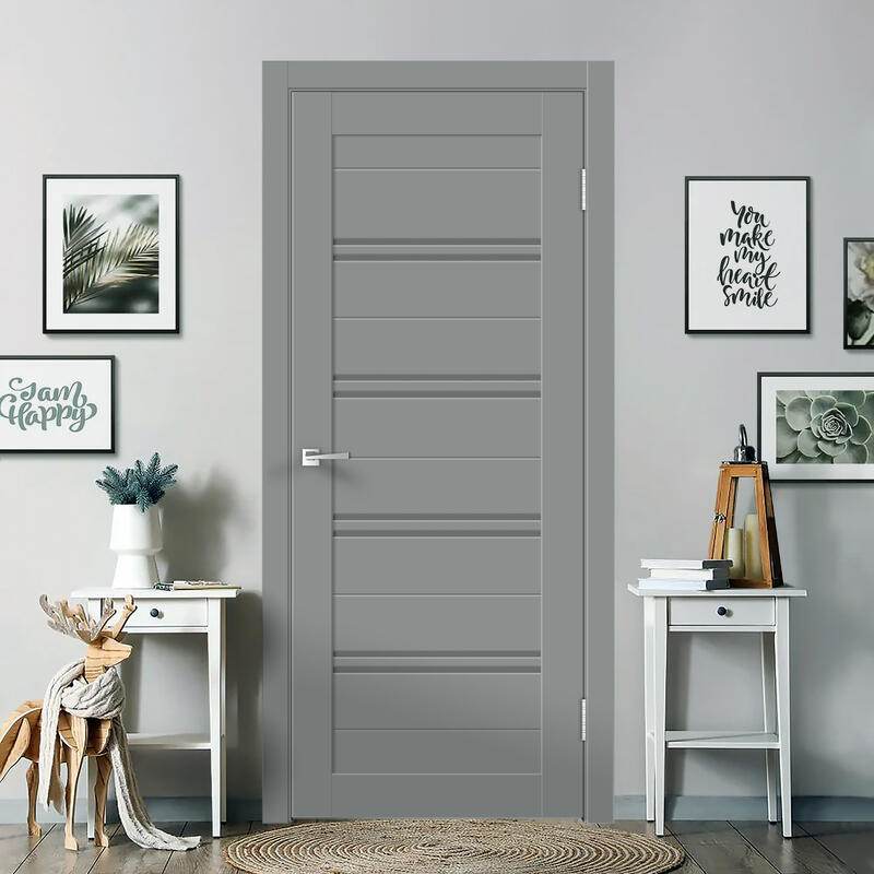 Серый Агат, 900х2000, LR, б/врезки замка и петель, стекло Мателюкс Графит