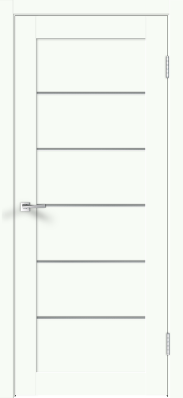 Белый Опал, 800х2000, LR, б/врезки замка и петель, стекло Мателюкс