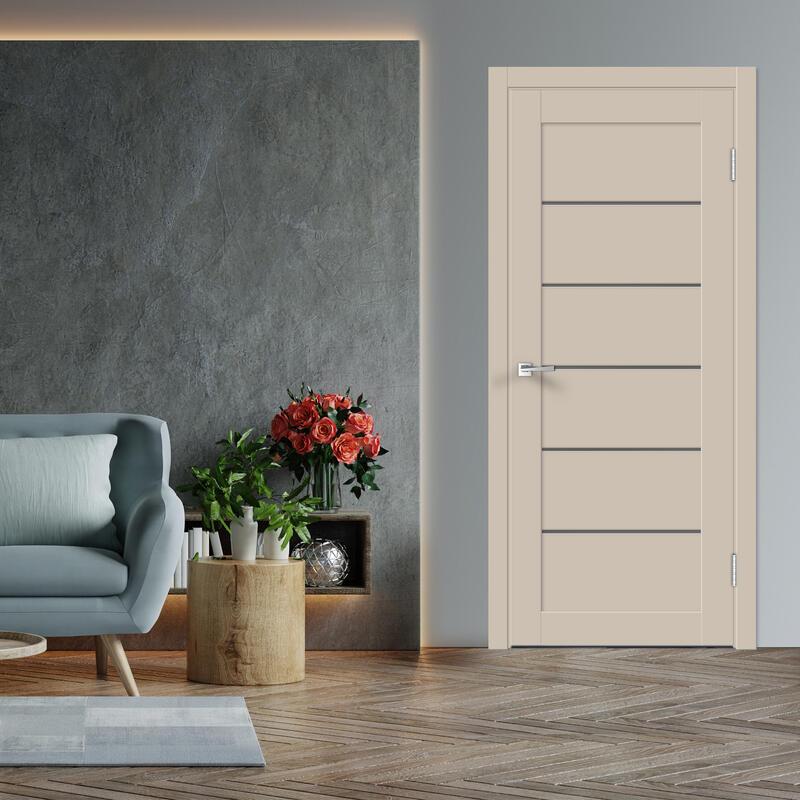 Кварцит, 600х2000, LR, б/врезки замка и петель, стекло Мателюкс Графит