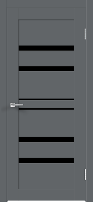 Вулкан, 900х2000, LR, б/врезки замка и петель, стекло Лакобель черное