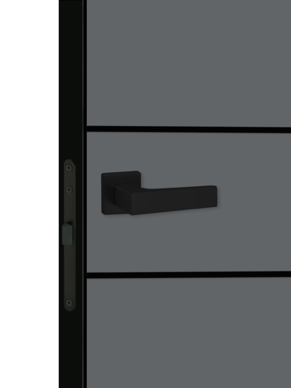 Вулкан, 700х2000, LR, б/врезки замка и петель, кромка ABS 2мм с 4х ст., цвет черный, молдинг цвет черный