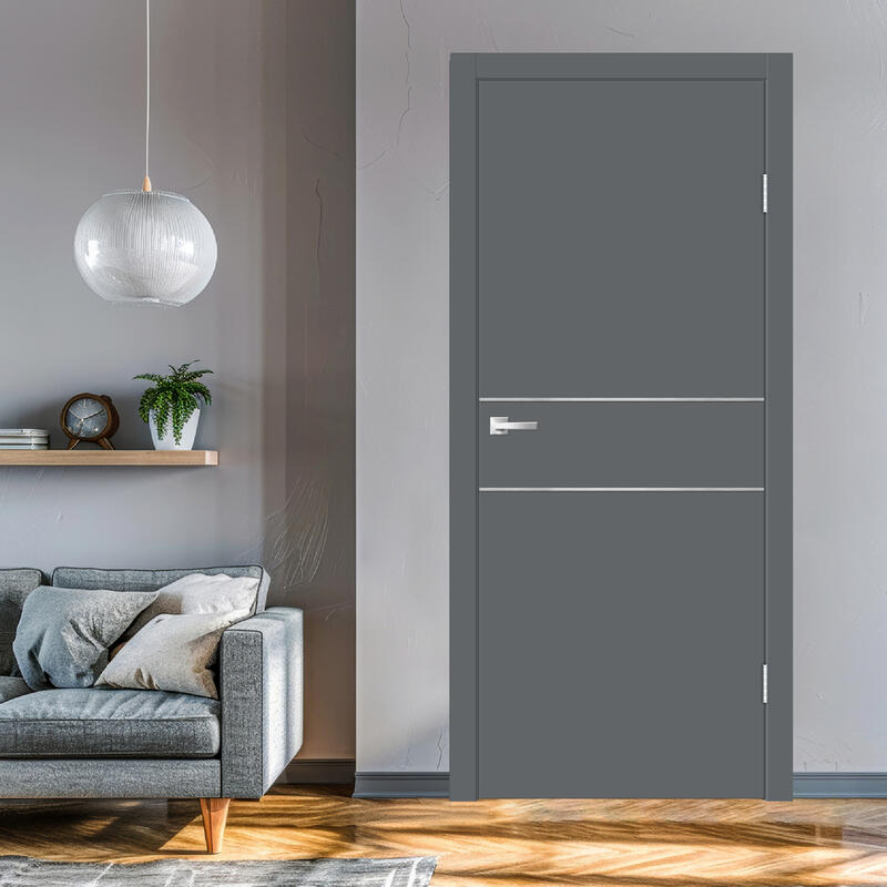 Вулкан, 900х2000, LR, б/врезки замка и петель, кромка ABS 2мм с 4х ст., молдинг цвет алюм.