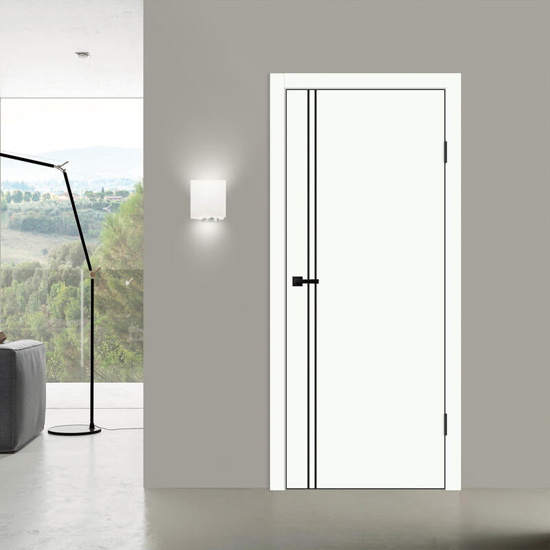 Белый Опал, 700х2000, LR, б/врезки замка и петель, кромка ABS 2мм с 4х ст., молдинг цвет алюм.