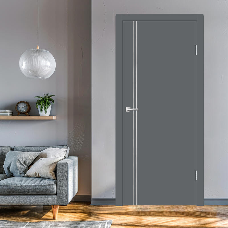 Вулкан, 900х2000, LR, б/врезки замка и петель, кромка ABS 2мм с 4х ст., молдинг цвет алюм.