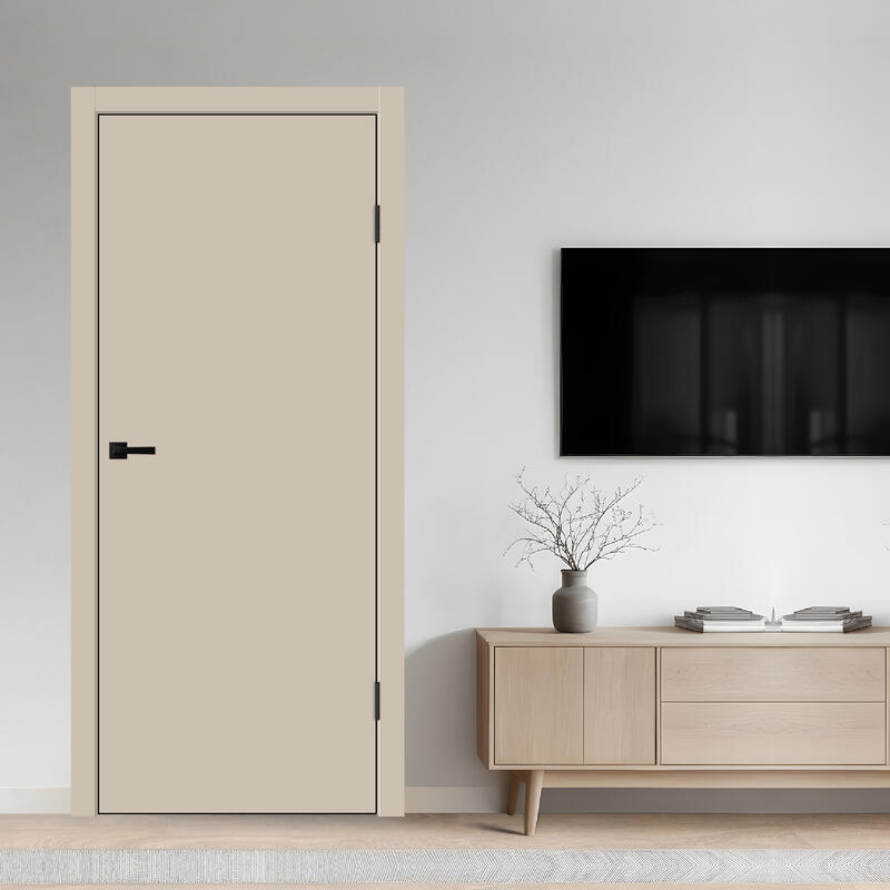 Кварцит, 800х2000, LR, з. M1895 BL (черный), без врезки п/петли, чёрная алюм. кромка с 4х ст.