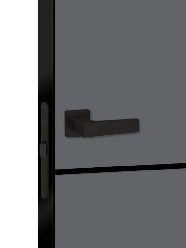 Вулкан, 800х2000, LR, з. M1895 BL (черный), без врезки п/петли, чёрная алюм. кромка с 4х ст.