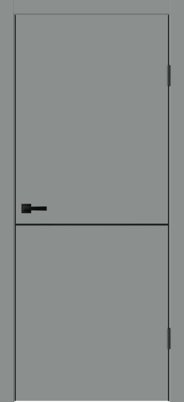 Серый Агат, 600х2000, LR, з. M1895 BL (черный), без врезки п/петли, чёрная алюм. кромка с 4х ст.