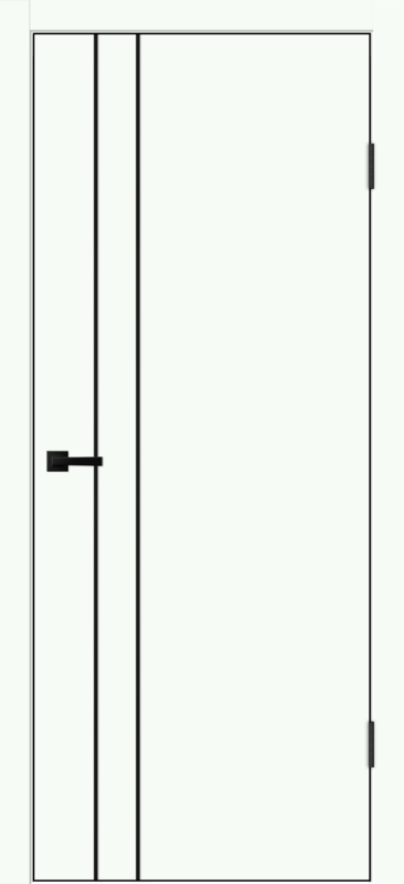 Белый Опал, 900х2000, LR, з. M1895 BL (черный), без врезки п/петли, чёрная алюм. кромка с 4х ст.