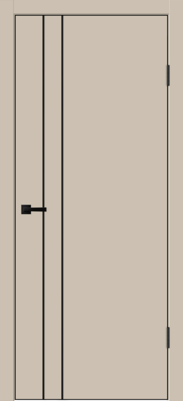 Кварцит, 900х2000, LR, з. M1895 BL (черный), без врезки п/петли, чёрная алюм. кромка с 4х ст.