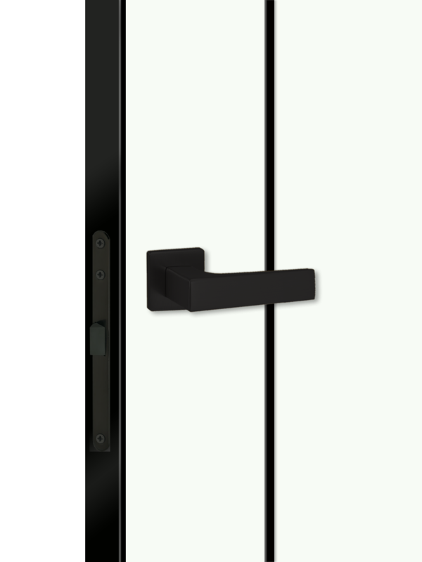 Белый Опал, 700х2000, LR, з. M1895 BL (черный), без врезки п/петли, чёрная алюм. кромка с 4х ст.