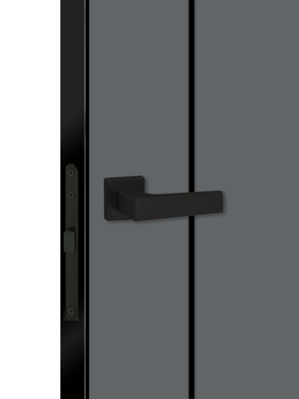 Вулкан, 800х2000, LR, з. M1895 BL (черный), без врезки п/петли, чёрная алюм. кромка с 4х ст.