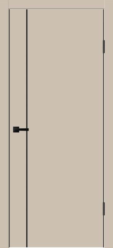 Кварцит, 600х2000, LR, з. M1895 BL (черный), без врезки п/петли, чёрная алюм. кромка с 4х ст.