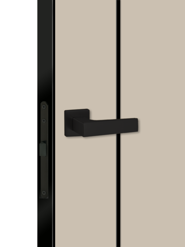 Кварцит, 700х2000, LR, з. M1895 BL (черный), без врезки п/петли, чёрная алюм. кромка с 4х ст.