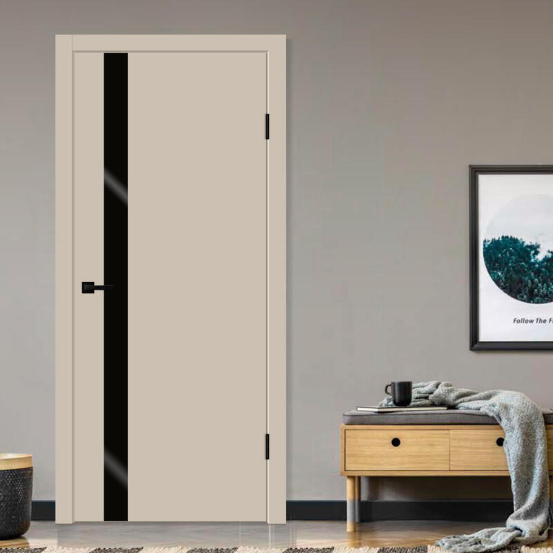 Кварцит, 700х2000, LR, б/врезки замка и петель, стекло Лакобель черное, кромка ABS 2мм с 4х ст.