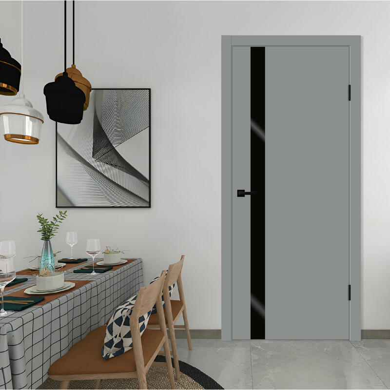 Серый Агат, 900х2000, LR, б/врезки замка и петель, стекло Лакобель черное, кромка ABS 2мм с 4х ст.