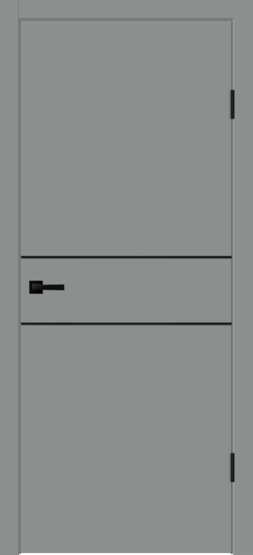 Межкомнатная дверь EMALUX GALANT H2 глухое без притвора Серый агат 600х2000