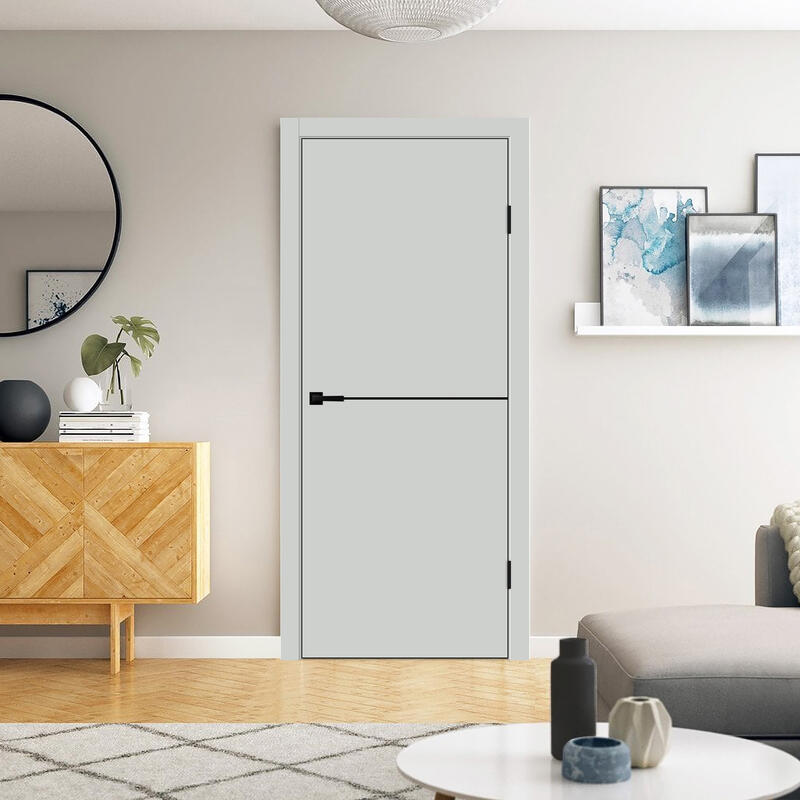 Доломит, 700х2000, LR, б/врезки замка и петель, кромка ABS 2мм с 4х ст., цвет черный, молдинг цвет черный