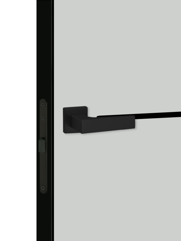 Доломит, 700х2000, LR, б/врезки замка и петель, кромка ABS 2мм с 4х ст., цвет черный, молдинг цвет черный