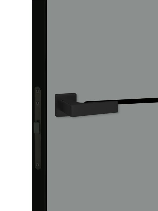 Серый Агат, 600х2000, LR, б/врезки замка и петель, кромка ABS 2мм с 4х ст., цвет черный, молдинг цвет черный