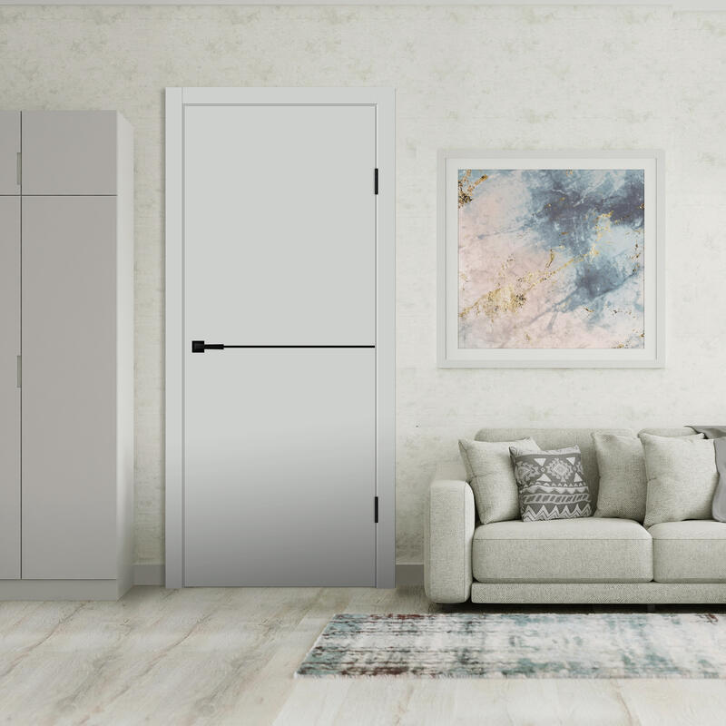 Доломит, 600х2000, LR, б/врезки замка и петель, кромка ABS 2мм с 4х ст., молдинг цвет черный