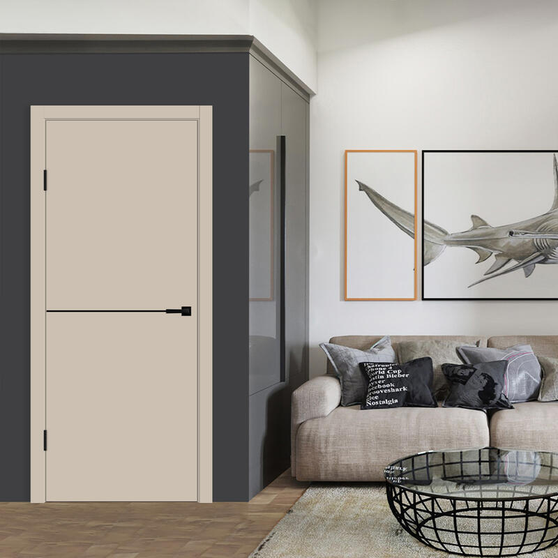 Кварцит, 600х2000, LR, б/врезки замка и петель, кромка ABS 2мм с 4х ст., молдинг цвет черный