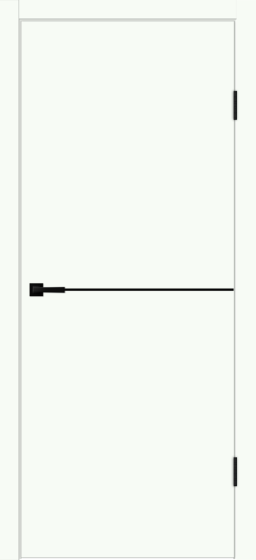 Белый Опал, 700х2000, LR, б/врезки замка и петель, кромка ABS 2мм с 4х ст., молдинг цвет черный