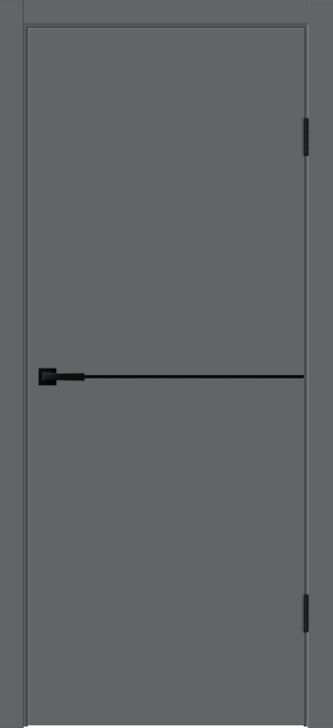 Вулкан, 700х2000, LR, б/врезки замка и петель, кромка ABS 2мм с 4х ст., молдинг цвет черный