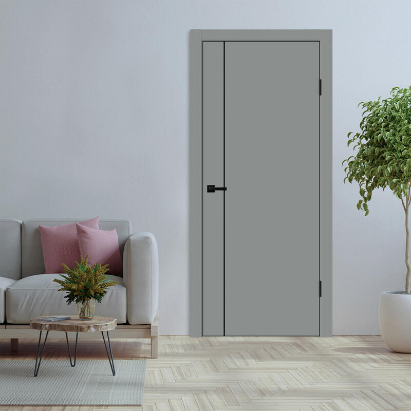 Серый Агат, 600х2000, LR, б/врезки замка и петель, кромка ABS 2мм с 4х ст., цвет черный, молдинг цвет черный