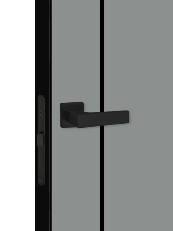 Серый Агат, 800х2000, LR, б/врезки замка и петель, кромка ABS 2мм с 4х ст., цвет черный, молдинг цвет черный