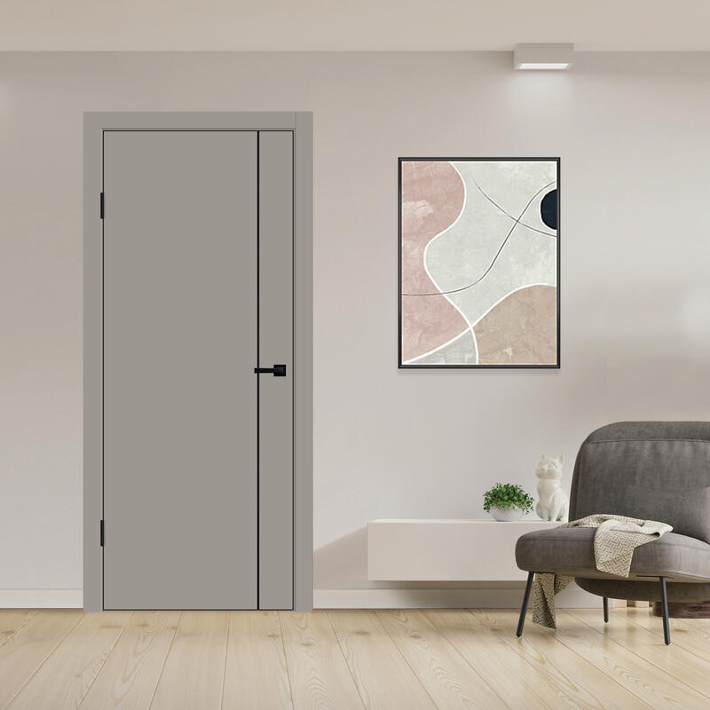 Макиато, 800х2000, LR, б/врезки замка и петель, кромка ABS 2мм с 4х ст., цвет черный, молдинг цвет черный