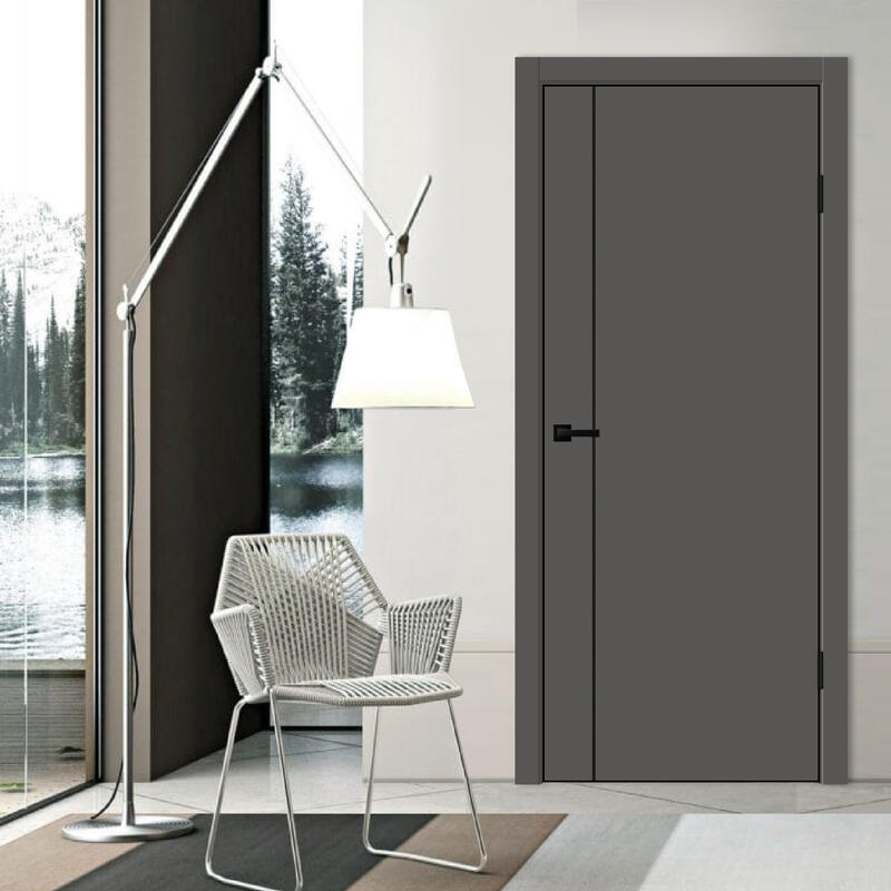 Феникс, 700х2000, LR, з. M1895 BL (черный), без врезки п/петли, чёрная алюм. кромка с 4х ст.