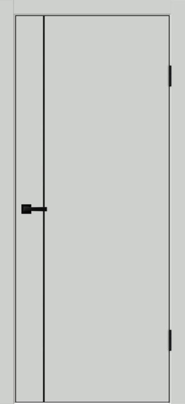 Межкомнатная дверь ЭМАЛЮКС ТЕХНО БЛЭК облегченное FM1 глухое Доломит 600х2000