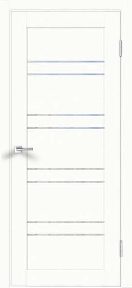 Дуб снежный, 400х2000, LR, б/врезки замка и петель, зеркало двухстороннее 4мм