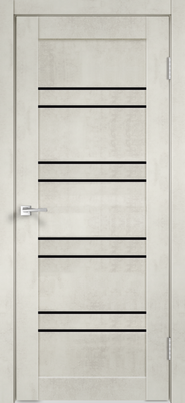 Муар снежный, 800х2000, LR, б/врезки замка и петель, стекло Лакобель черное