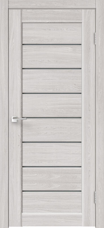 Межкомнатная дверь экошпон СОХО 8 со стеклом без притвора Клён светлый 700х2000