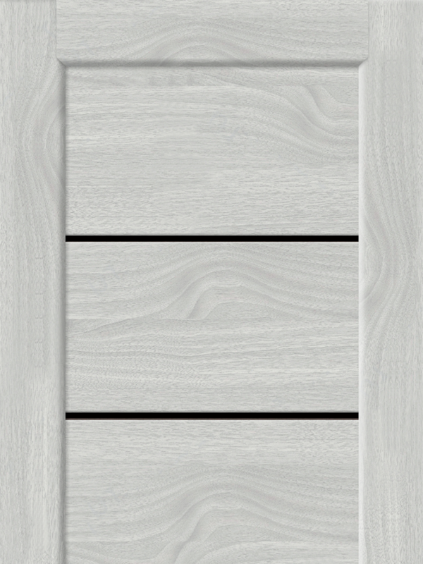 Орех американский светлый, 600х2000, LR, б/врезки замка и петель, стекло Лакобель черное