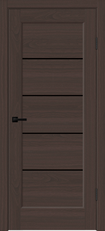 Межкомнатная дверь SOFTWOOD PREMIER 1 со стеклом без притвора Орех американский шоколад 600х2000